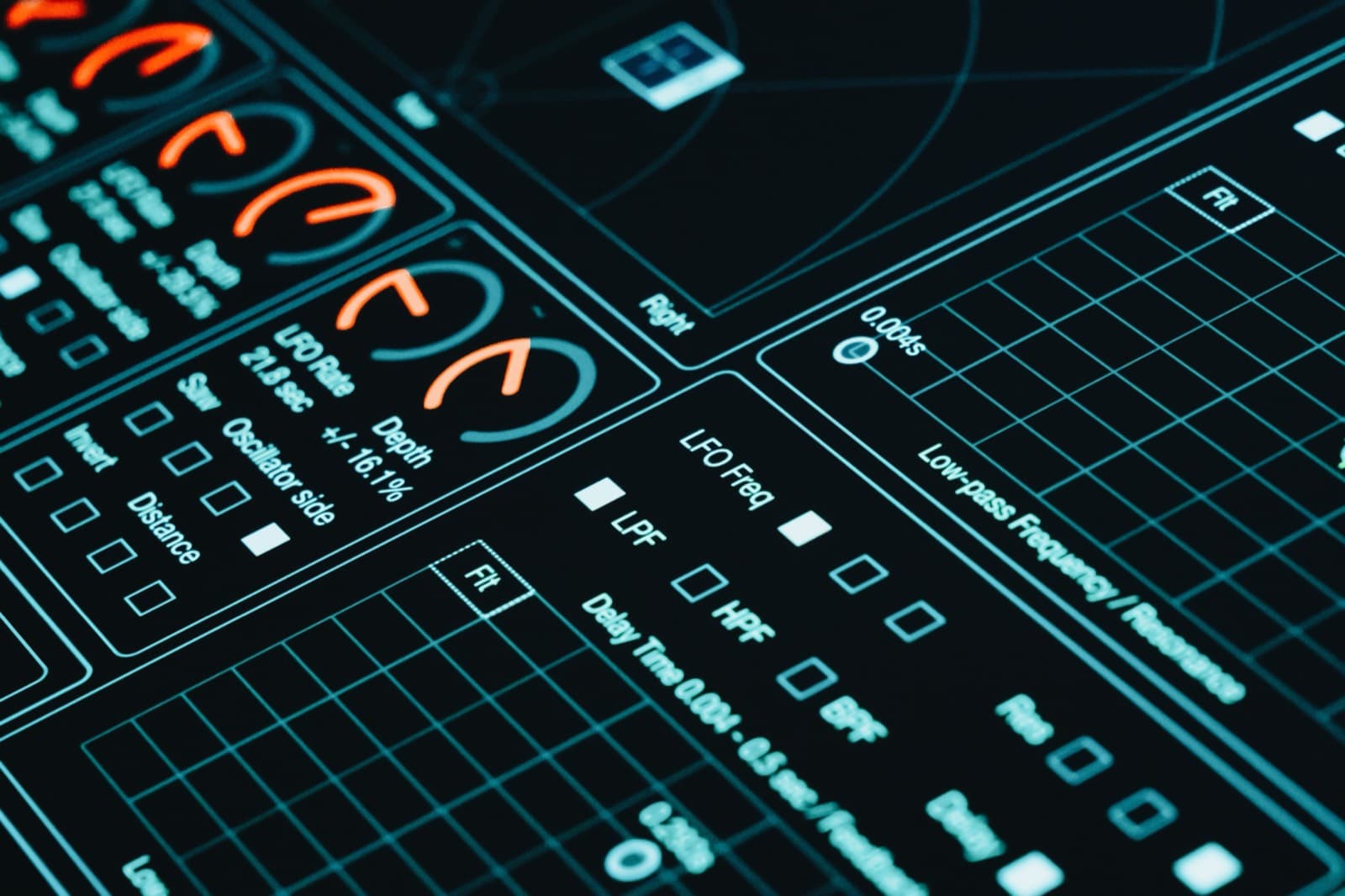 A monitoring dashboard displaying multiple graphs and metrics on a dark screen